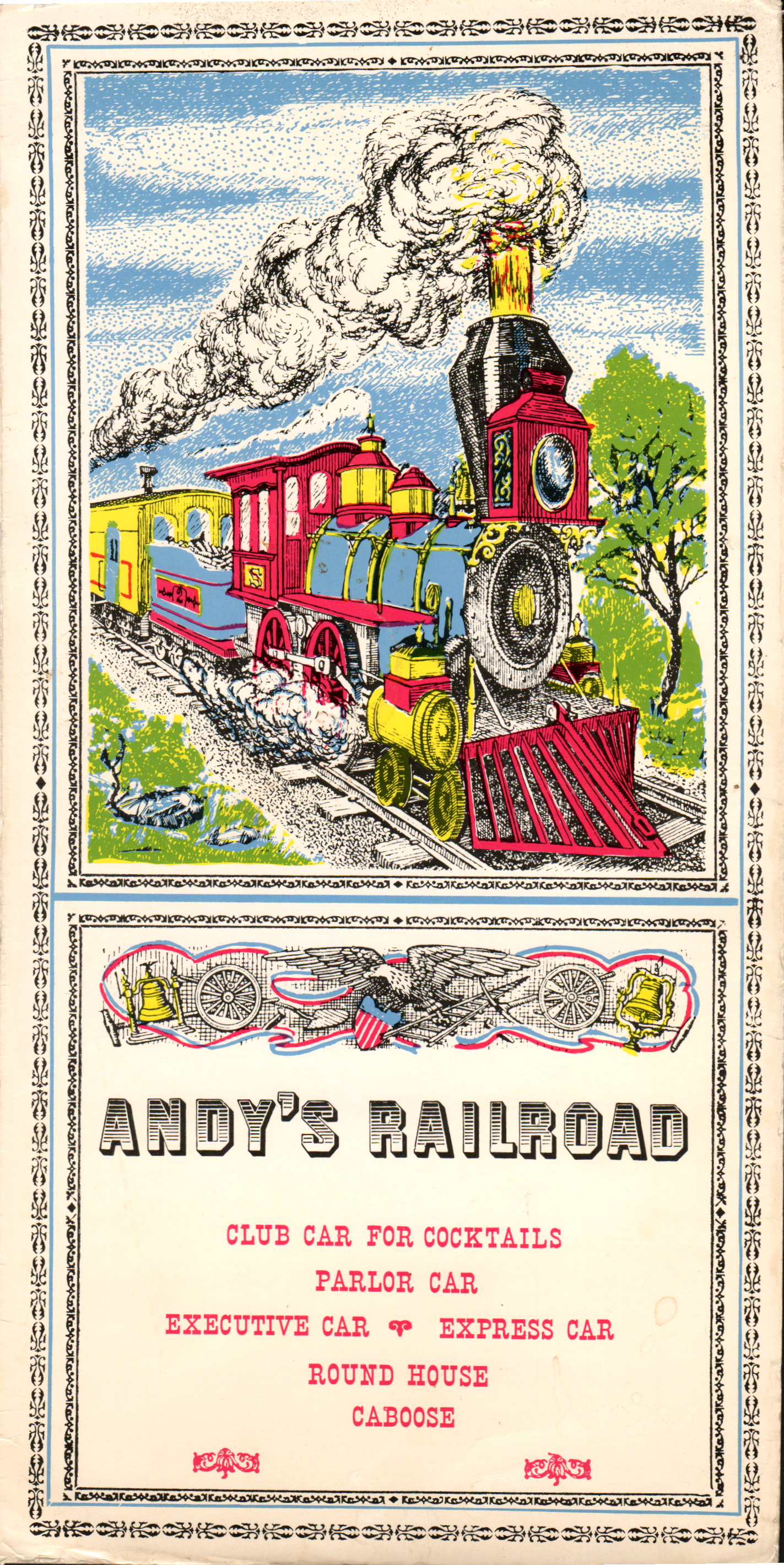 Vintage Menu: Andy's Diner - Tukwila Station Restaurant
