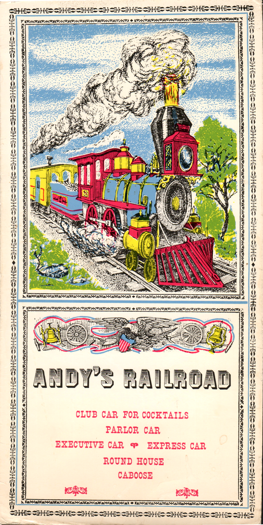 Vintage Menu: Andy's Diner - Tukwila Station Restaurant