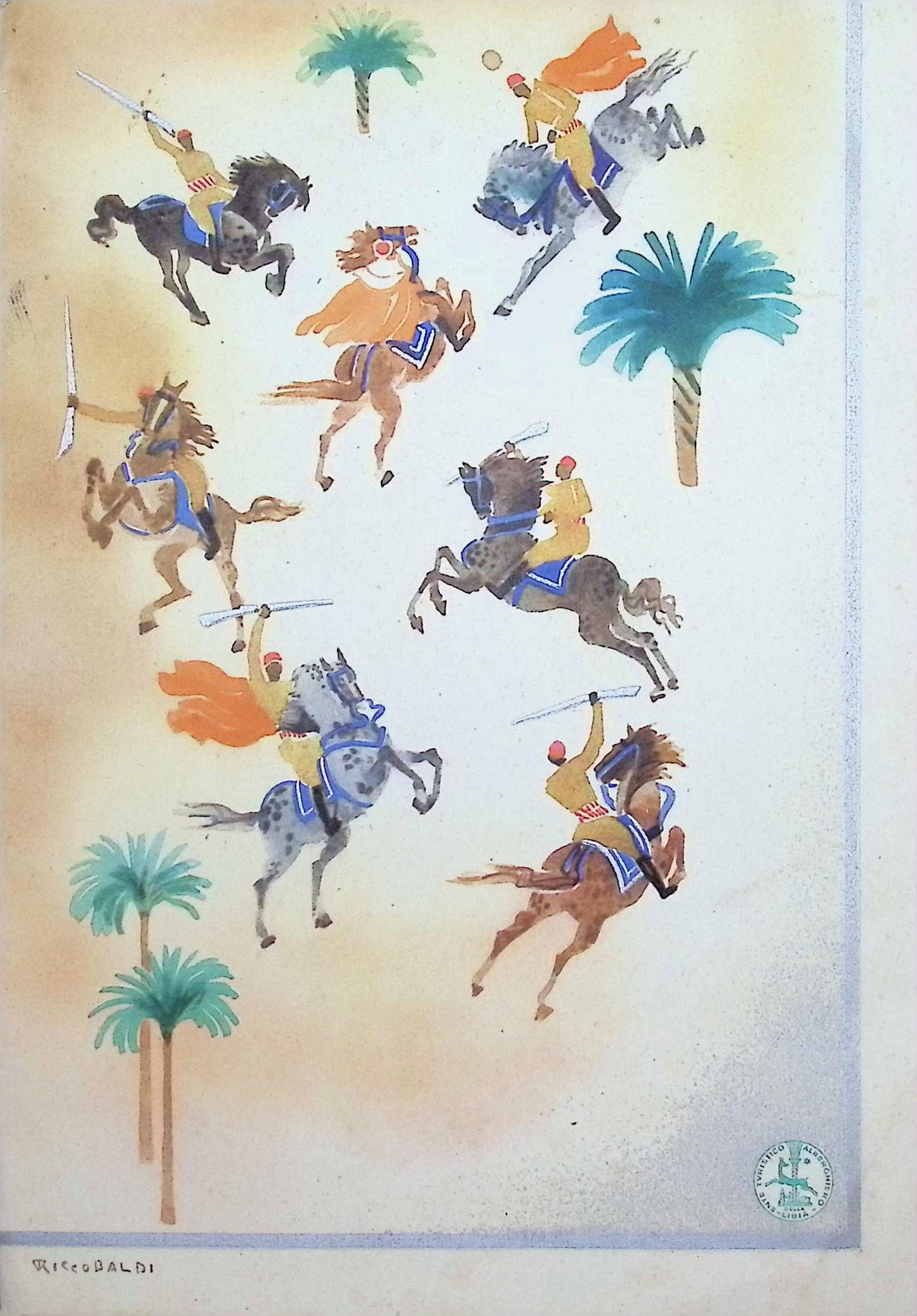 Vintage Menu #11 - 1934 — Restaurant Tres Chefs — Giulio Cesare Flavio — Tripoli Libya